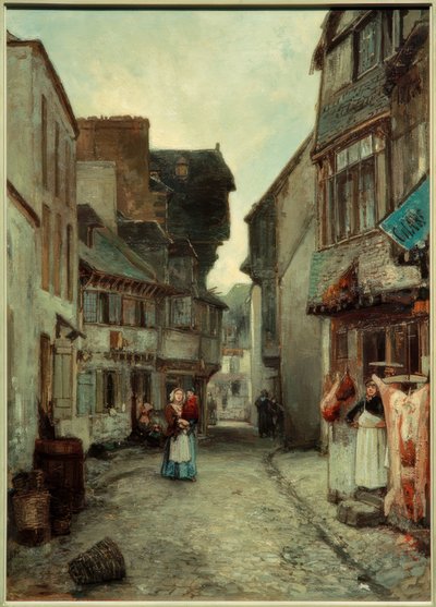 Gasse in Landerneau von Johan Barthold Jongkind